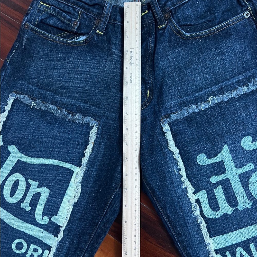 Von Dutch Jeans 30x30 Y2K Patch Logo Denim Dark Wash Streetwear Rare - Picture 9 of 10